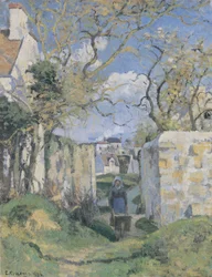 Peasant Woman Pushing a Wheelbarrow, Maison Roudest, Pontoise